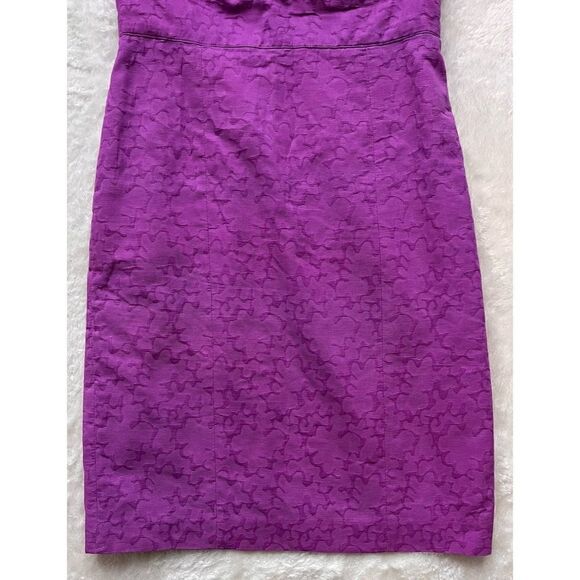 VINTAGE EUC Kelly & Diane Purple Textured Pattern Sleeveless Dress with V-neck - Picture 4 of 10
